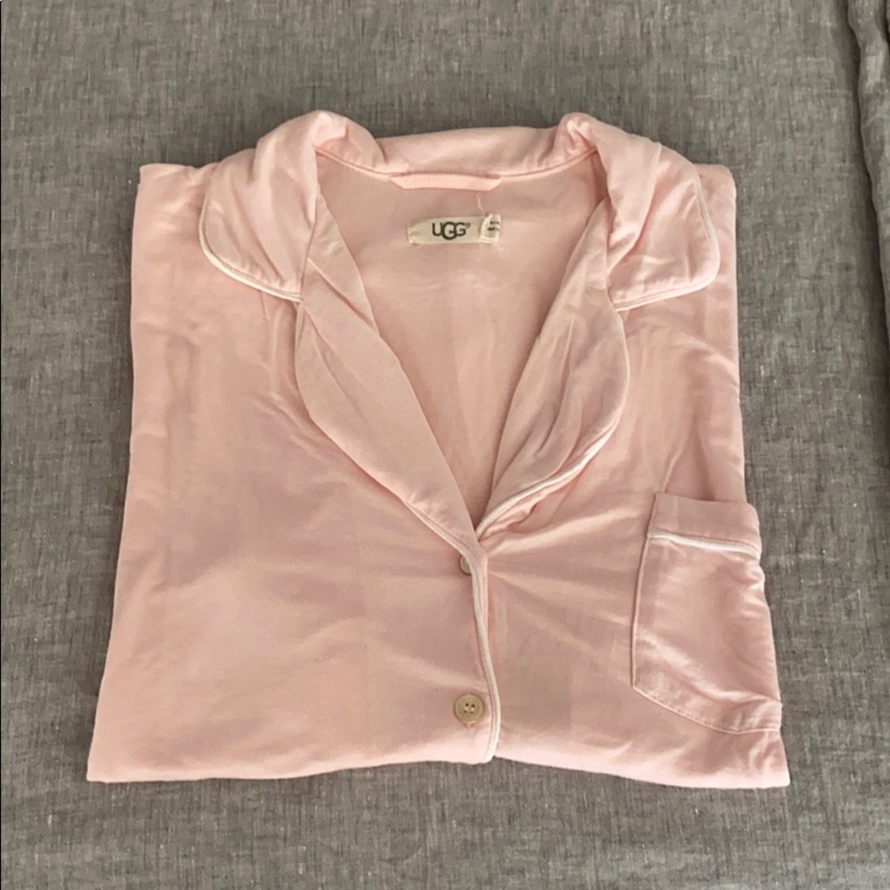 Cozy ugg shorts and long sleeve pajama set